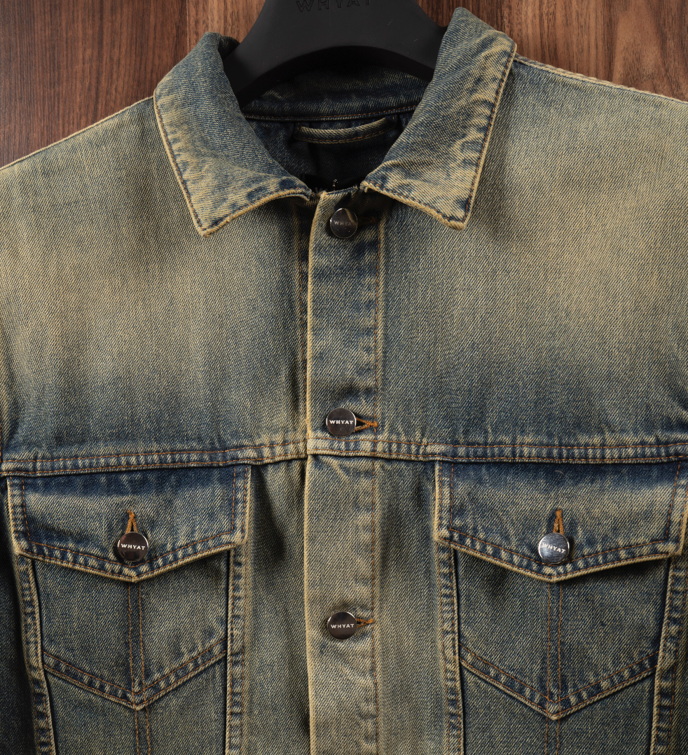 WHYAT DENIM JACKET -SAND WASHED BLUE