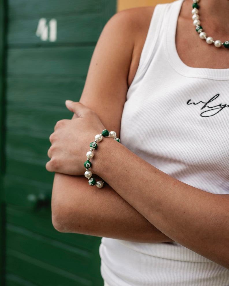   Pool Pearl Bracelet in green