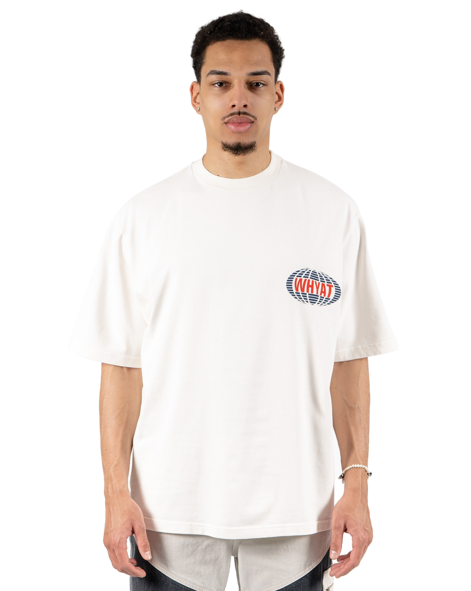 WHYAT TEE INTERNATIONAL LOGO -WHITE