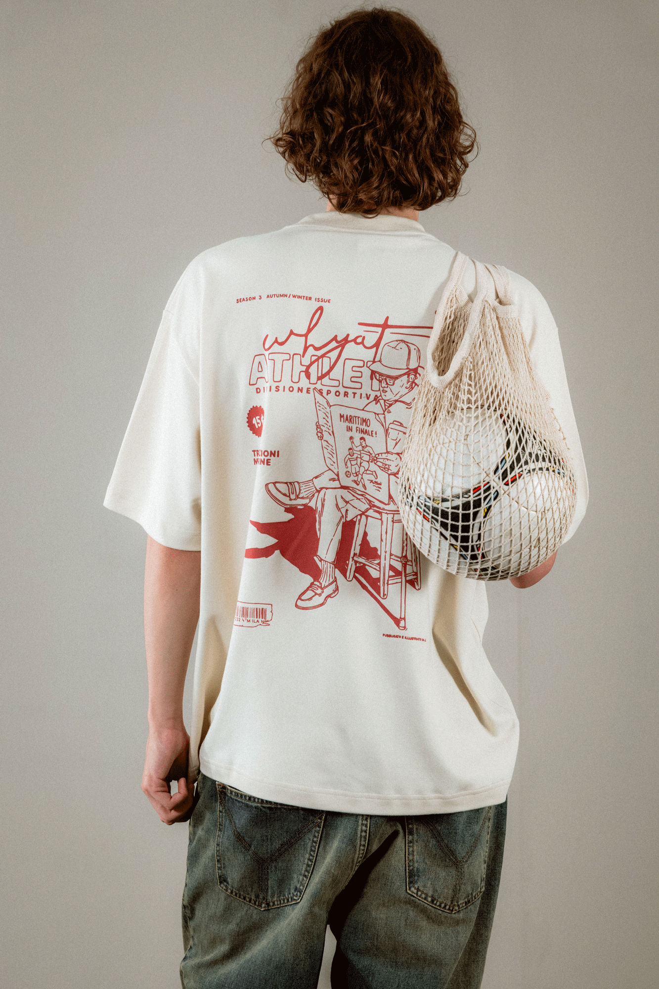 WHYAT TEE "LA RIVISTA MILANO" VINTAGE WHITE