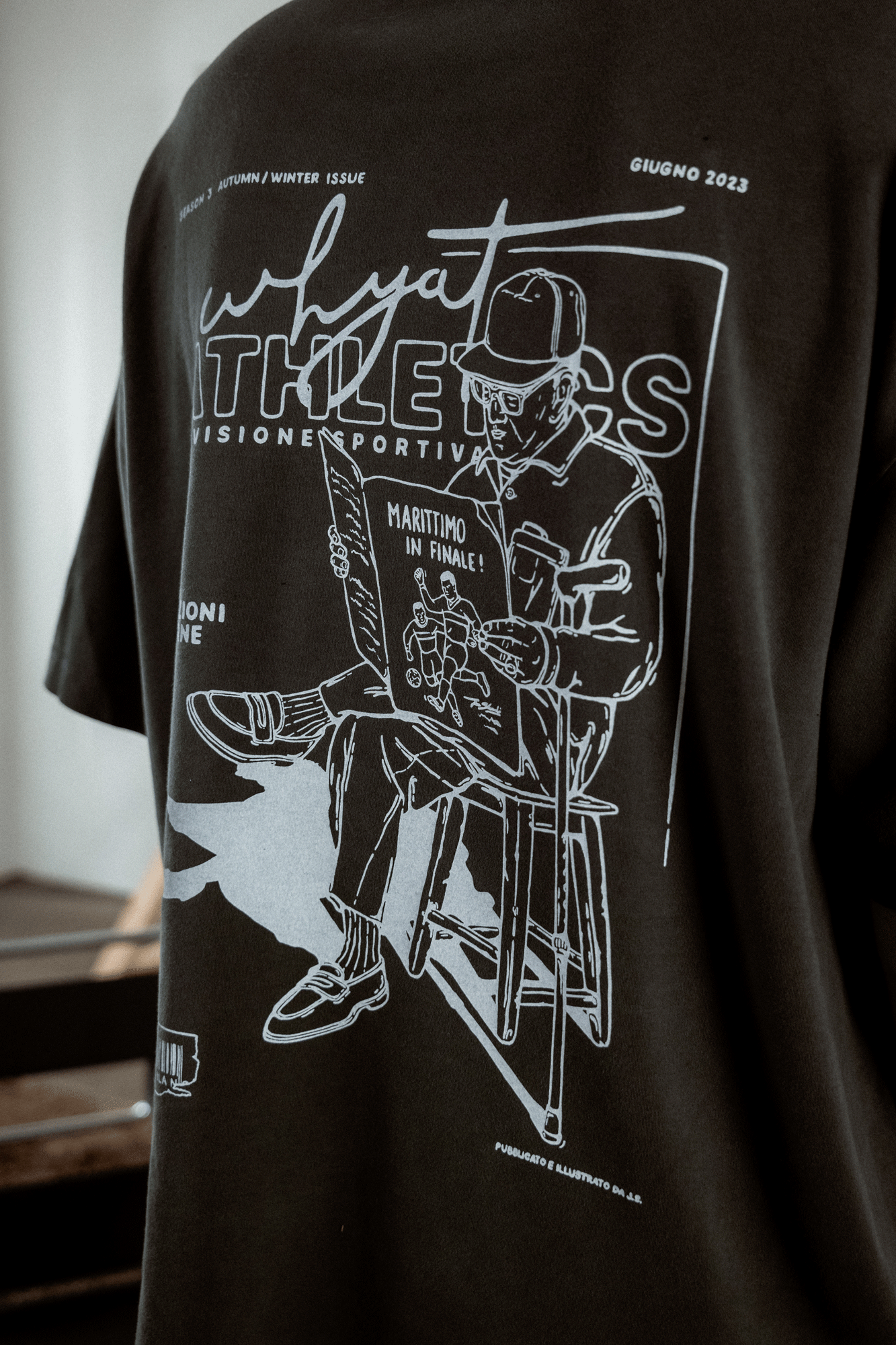 WHYAT TEE "LA RIVISTA MILANO"  VINTAGE GREY