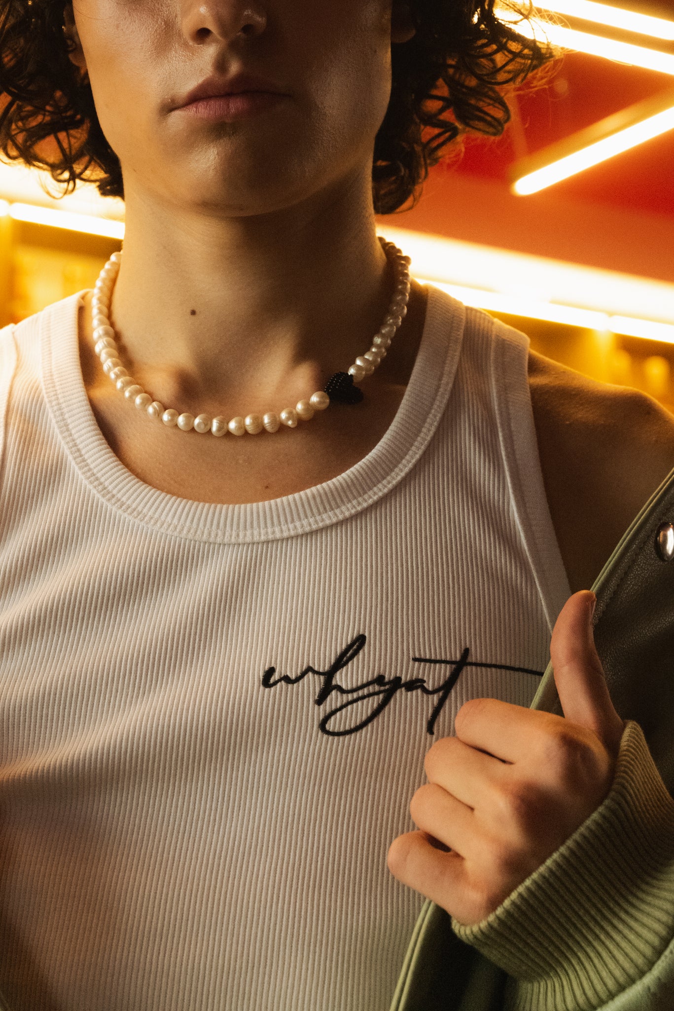 WHYAT TANKTOP SIGNATURE LOGO WHITE