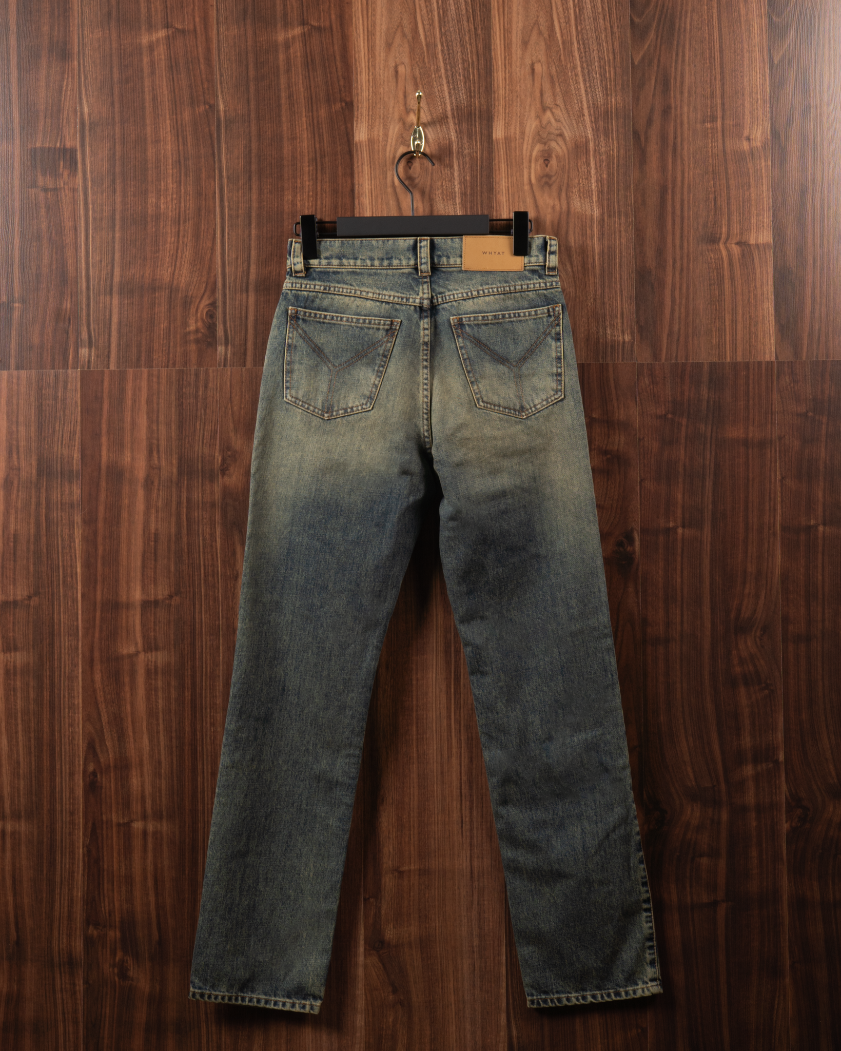 WHYAT LOOSE DENIM -SAND WASHED BLUE