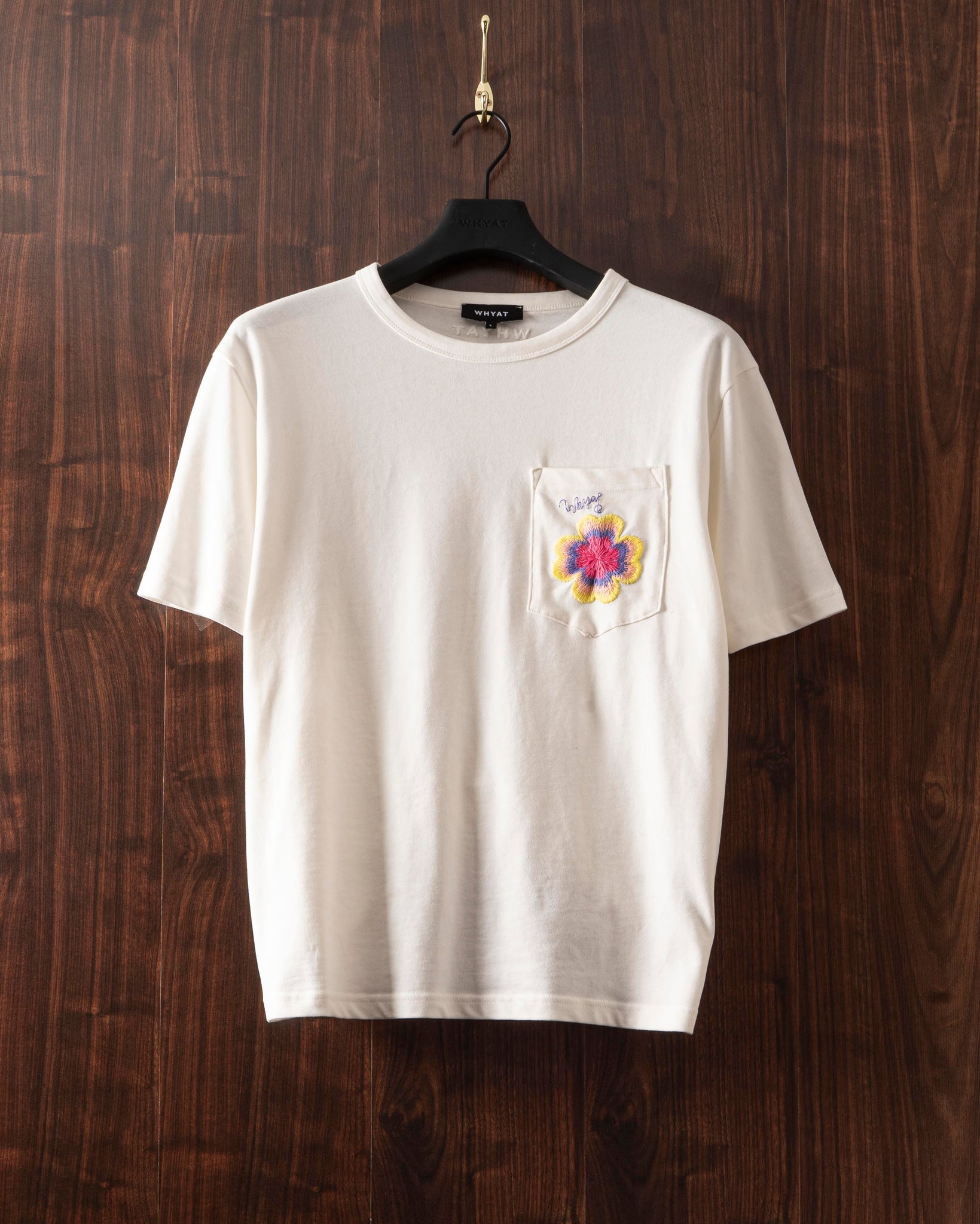 WHYAT Hand-Embroidered Tee - " Clover"