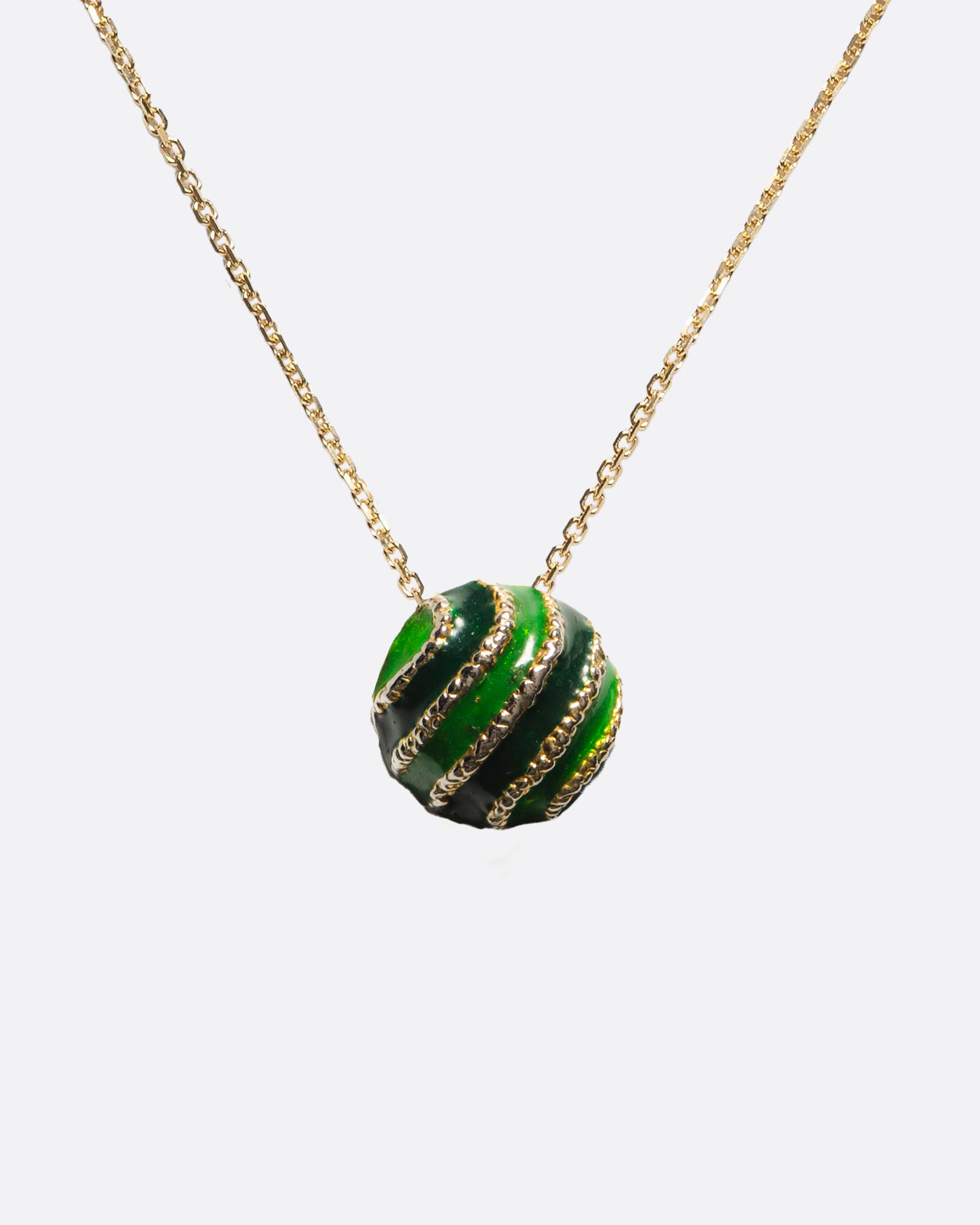 WHYAT Vintage Necklace with green pendant