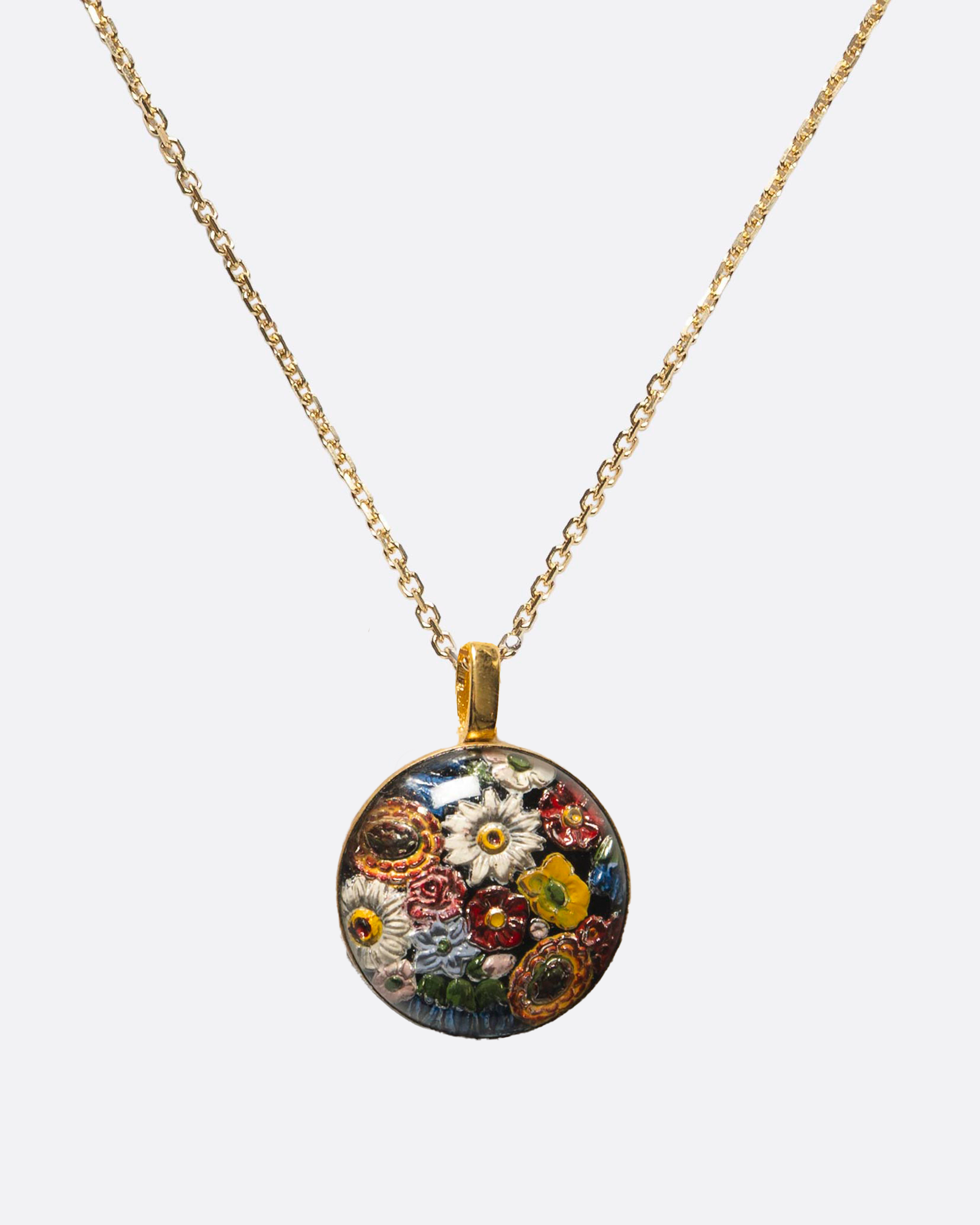 WHYAT Vintage Necklace with painting