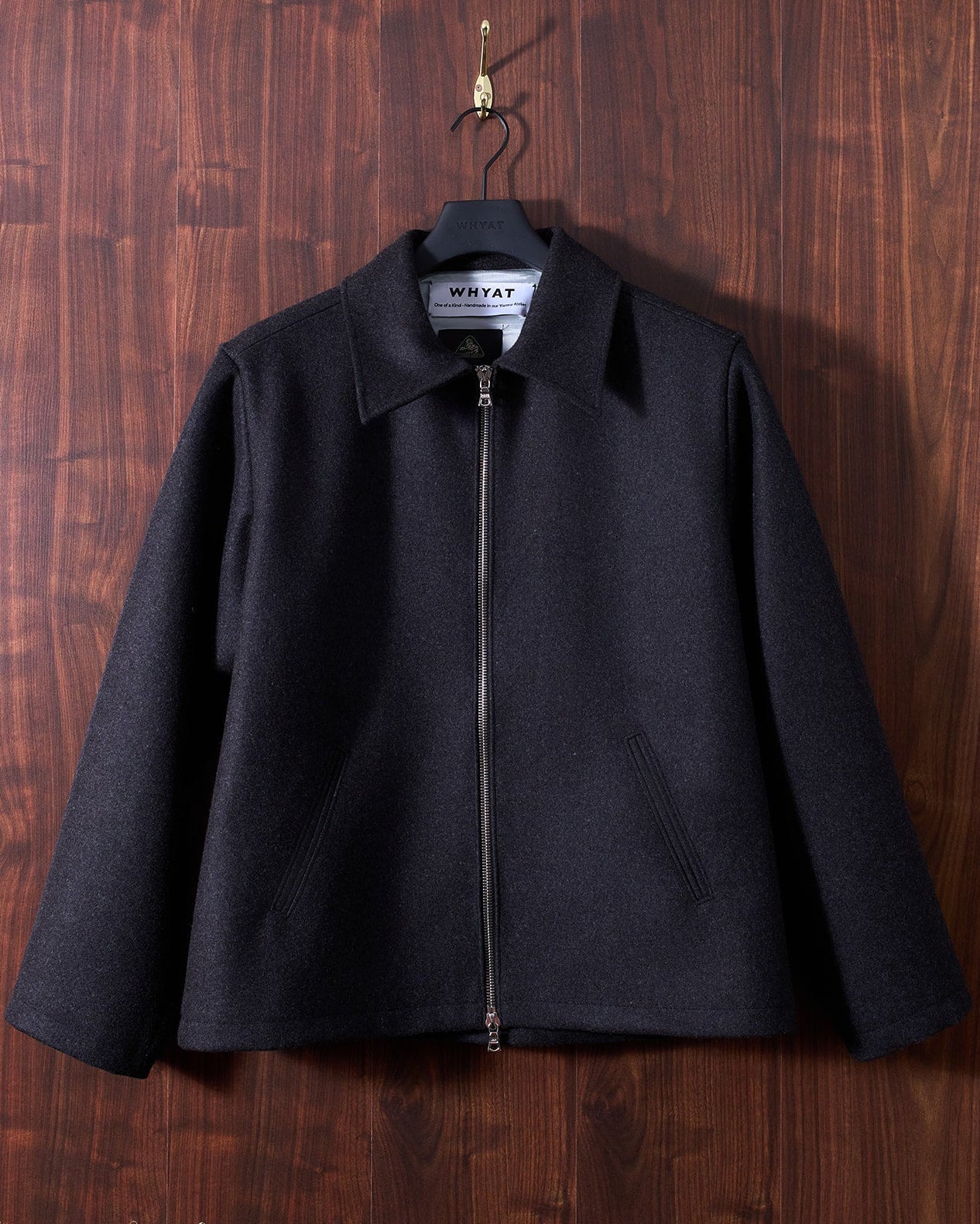 WHYAT Handmade Merino Wool Jacket- "Dark Grey"