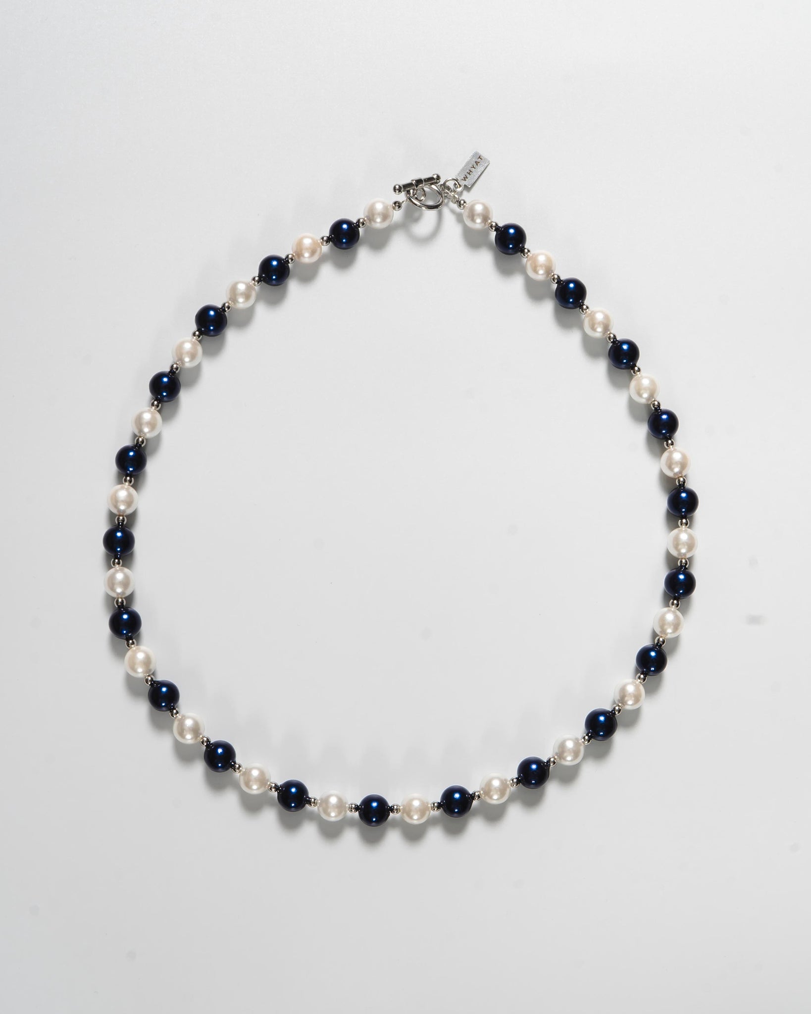 WHYAT Pearl Necklace - Dark Blue