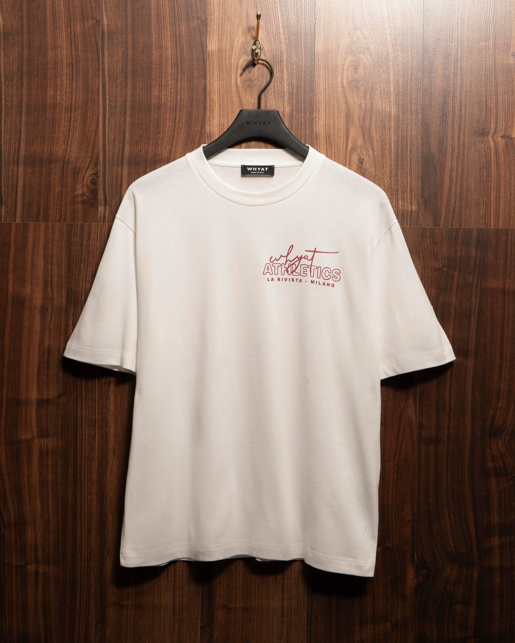 WHYAT TEE "LA RIVISTA MILANO" VINTAGE WHITE/RED