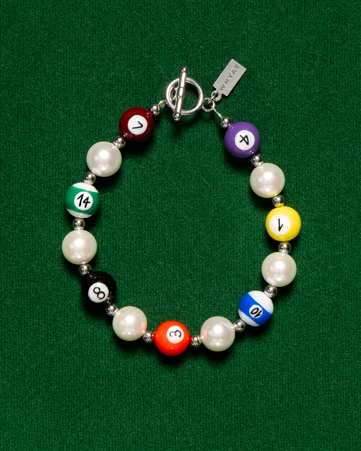 Billiards Pearl Bracelet hand-painted