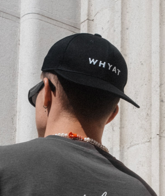 WHYAT LOGO CAP -BLACK