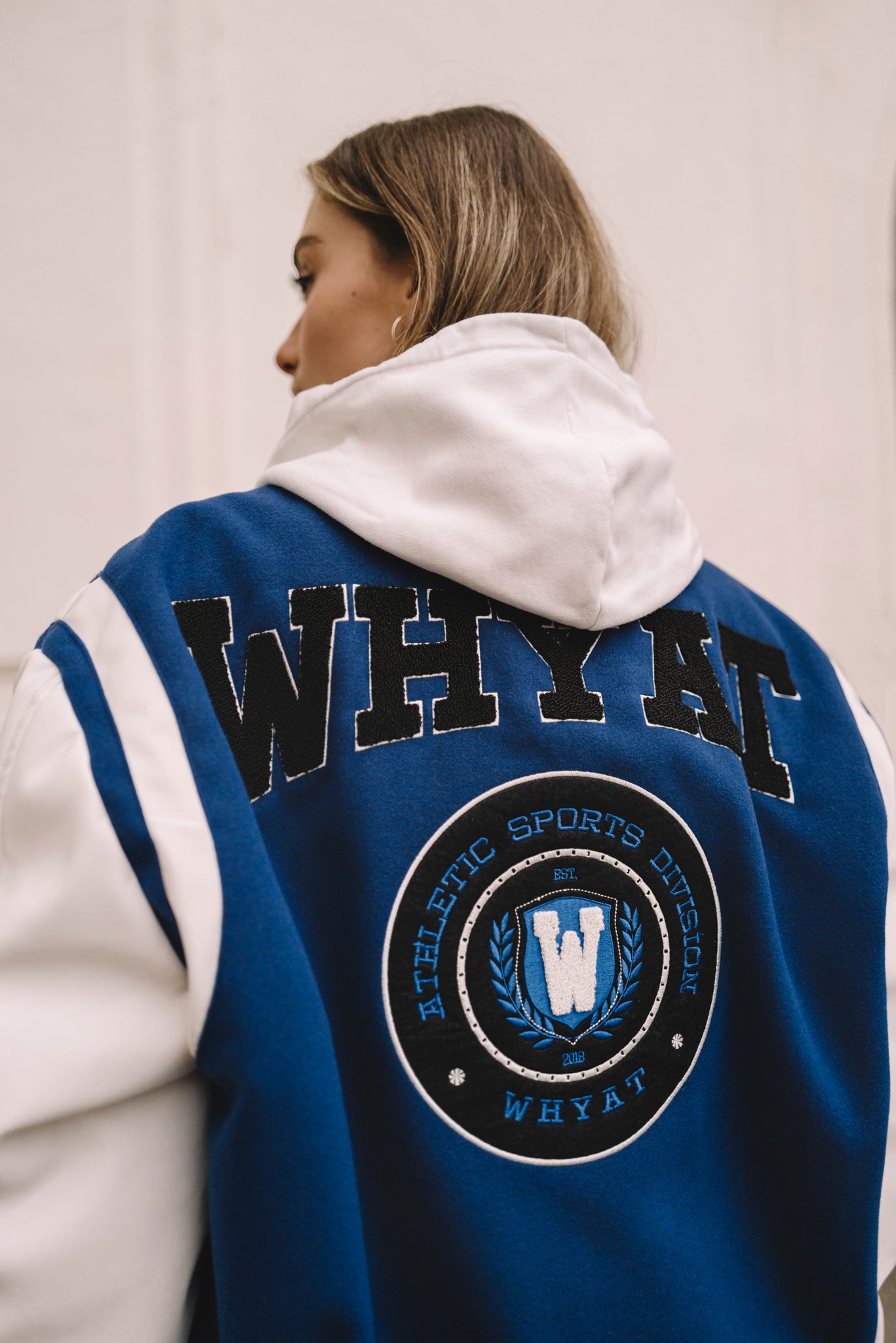 WHYAT COLLEGE JACKET -BLUE