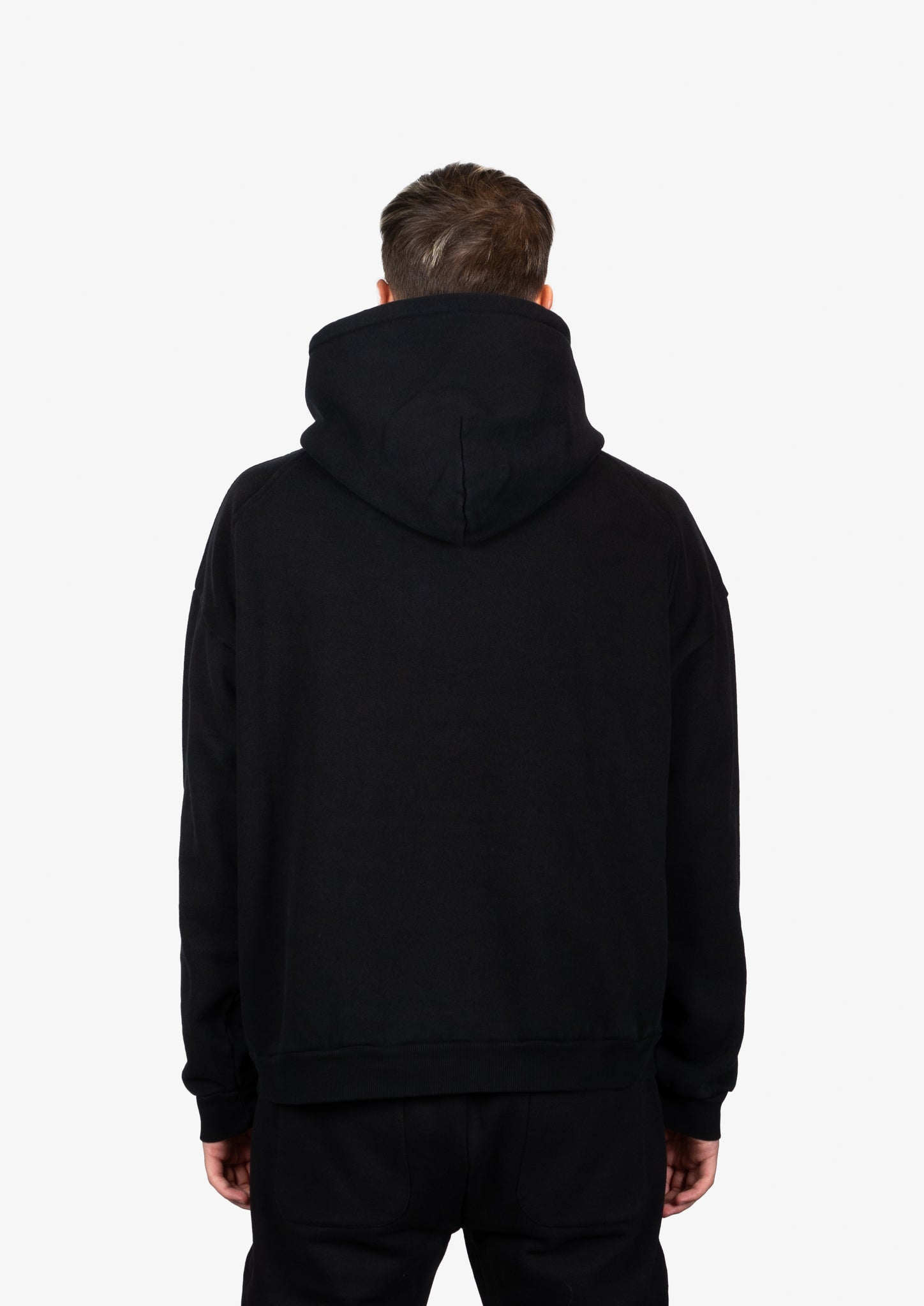 WHYAT HOODIE SIGNATURE-LOGO -BLACK