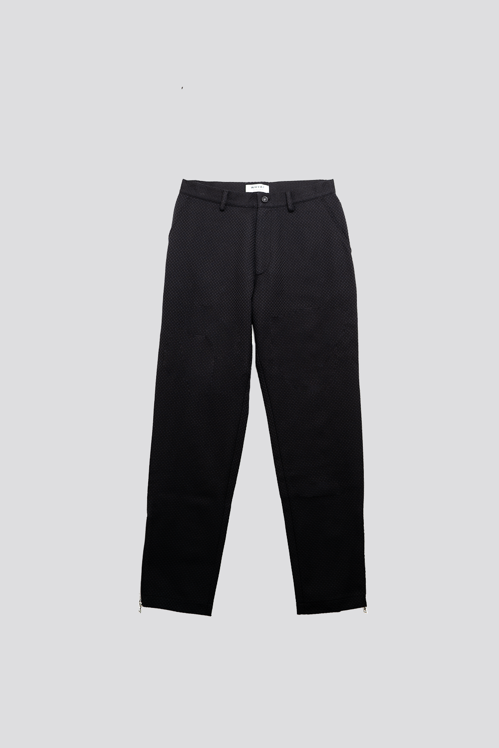 WHYAT Loose Zip Pants -Black