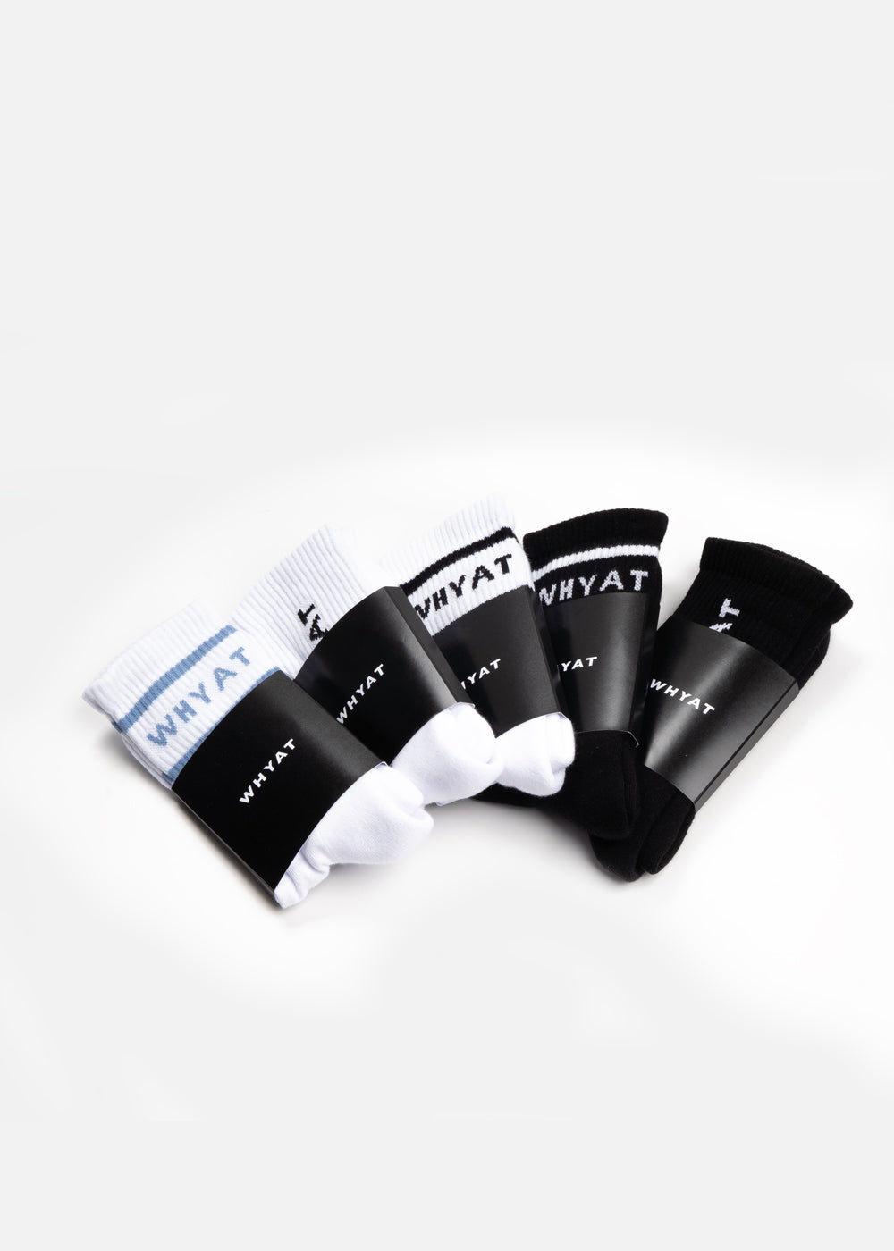 WHYAT BBALL SOCKS -WHITE/BLUE